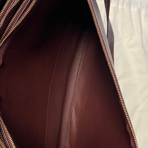 Authentic burgundy oversized trio bag preowned - Picture 12 of 15